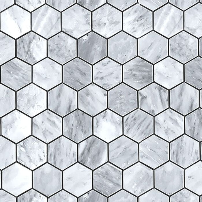 Neo Gris 2" Hexagon Mosaic