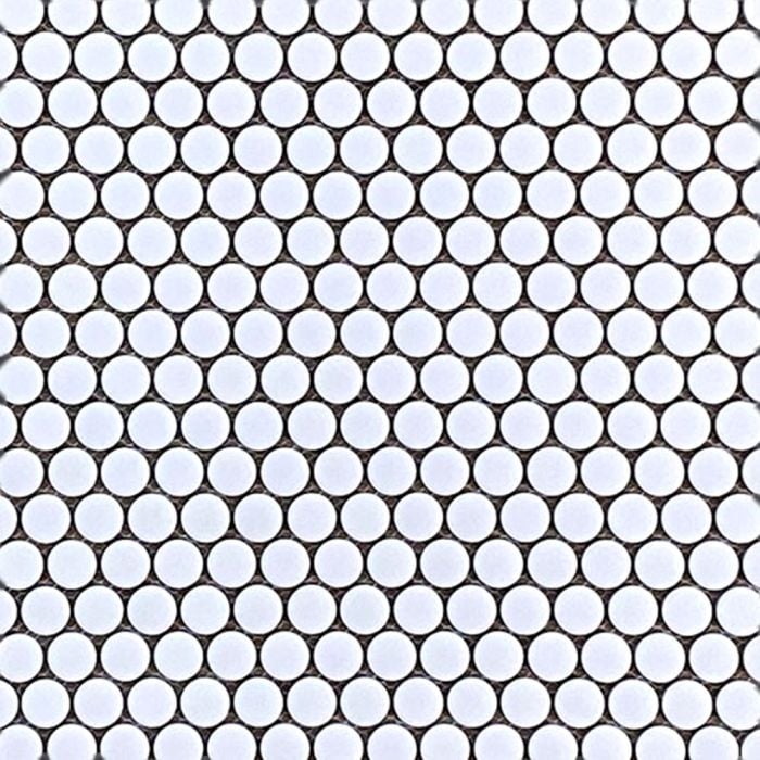 Geometrics Penny Round White