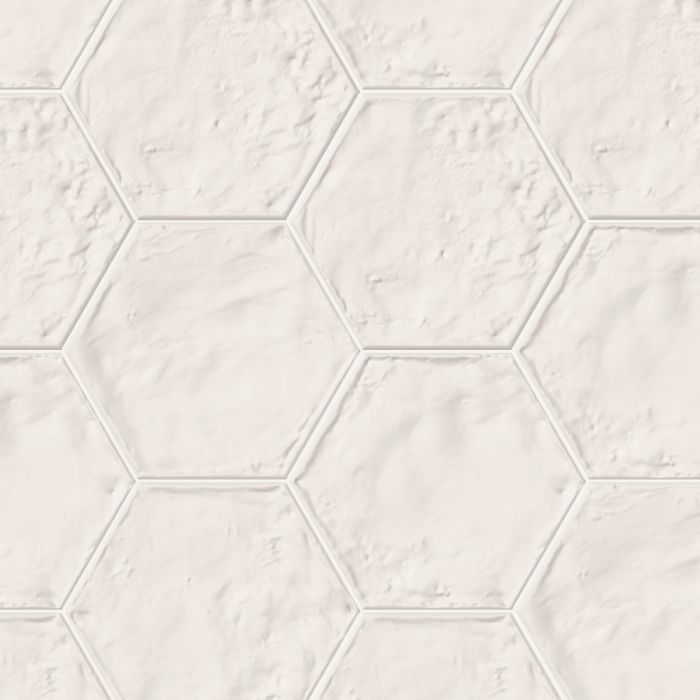 Pottery 7X8 Hexagon Bianco