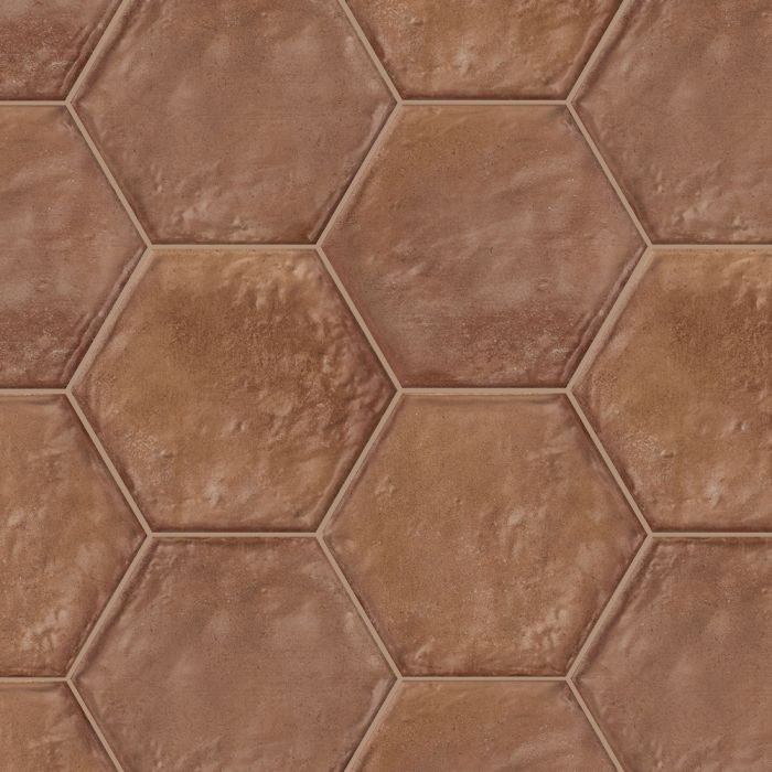 Pottery 7X8 Hexagon Terracotta