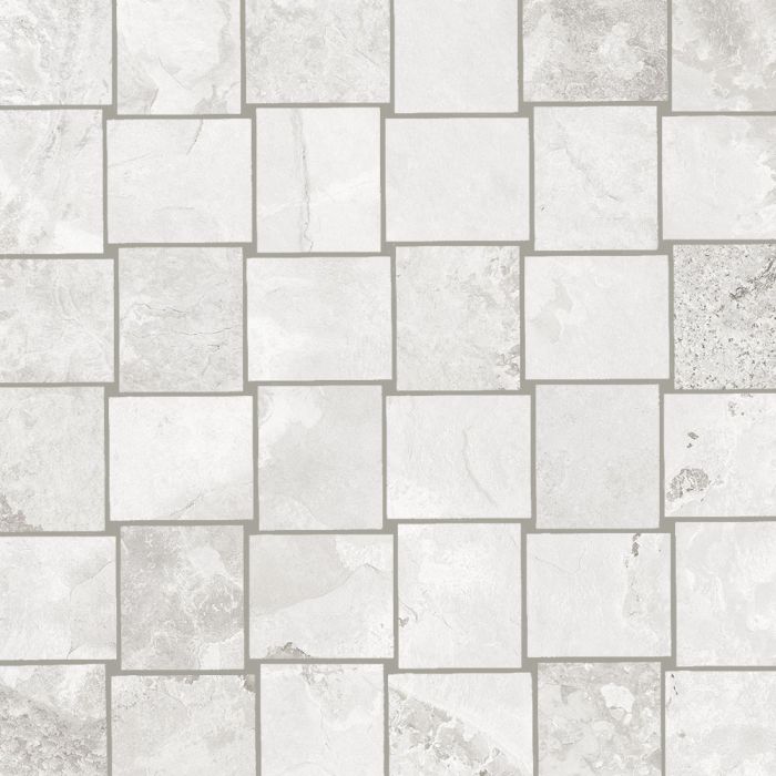 Slate Woven Mosaic Blanco Matte