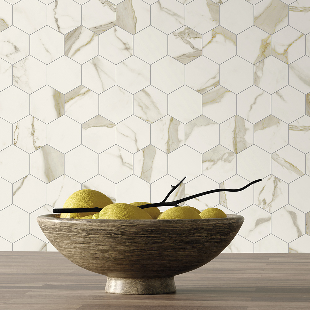 Gallery Calacatta Hexagon Mosaic Gallery Calacatta Hexagon Mosaic